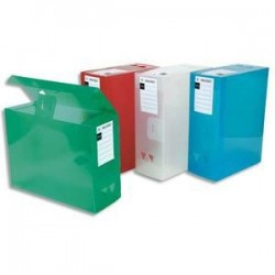 Boîte de classement "Maxidoc" - Viquel - Polypropylène -Translucide - dos de 12cm -