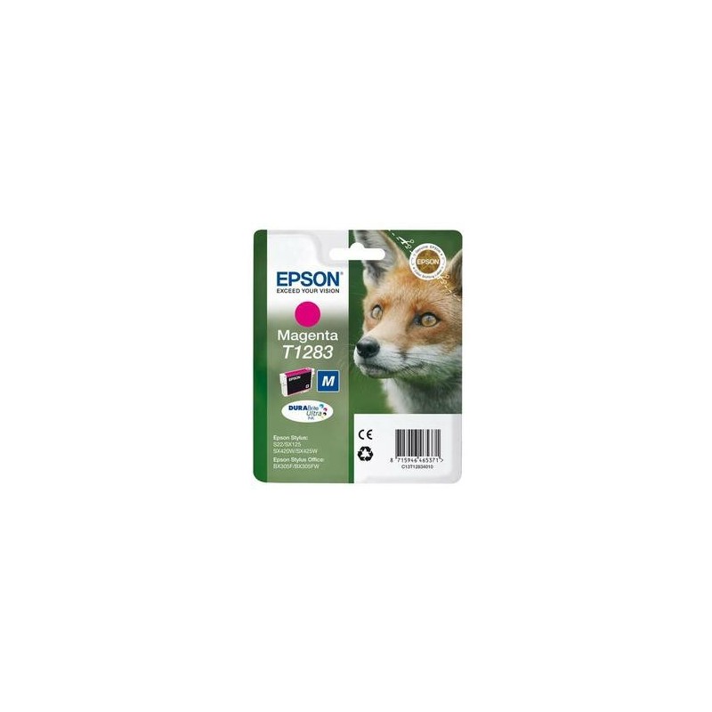 Cartouche jet d'encre - Epson - C13T12834011Magenta) - Renard- 