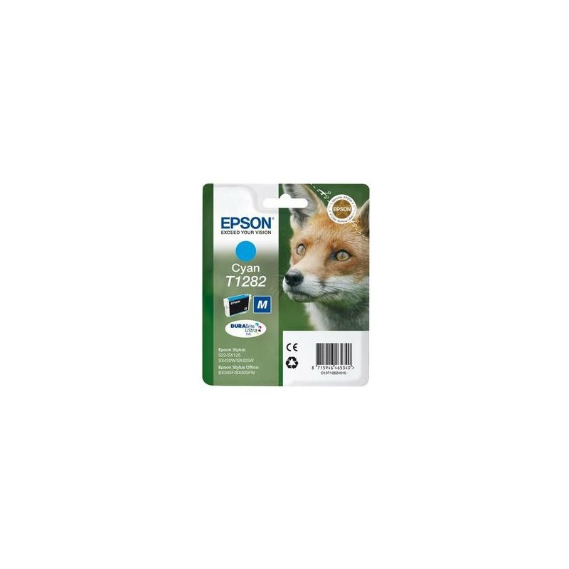Cartouche jet d'encre - Epson - C13T12824011Cyan (bleu) - Renard- 