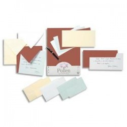 Paquet de 25 cartes - 210g  - POLLEN - 10.6x21.3cm - Blanc - CLAIREFONTAINE