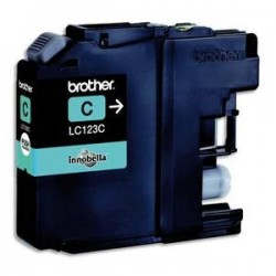 Cartouche brother jet d'encre LC123C couleur cyan 600p