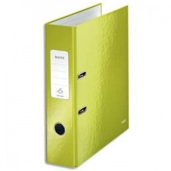 Classeur à levier WOW - Dos rond de 8cm - 31,8x28,5 - Vert - LEITZ