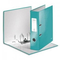 Classeur à levier WOW - Dos rond de 8cm - 31,8x28,5 - Menthe - LEITZ
