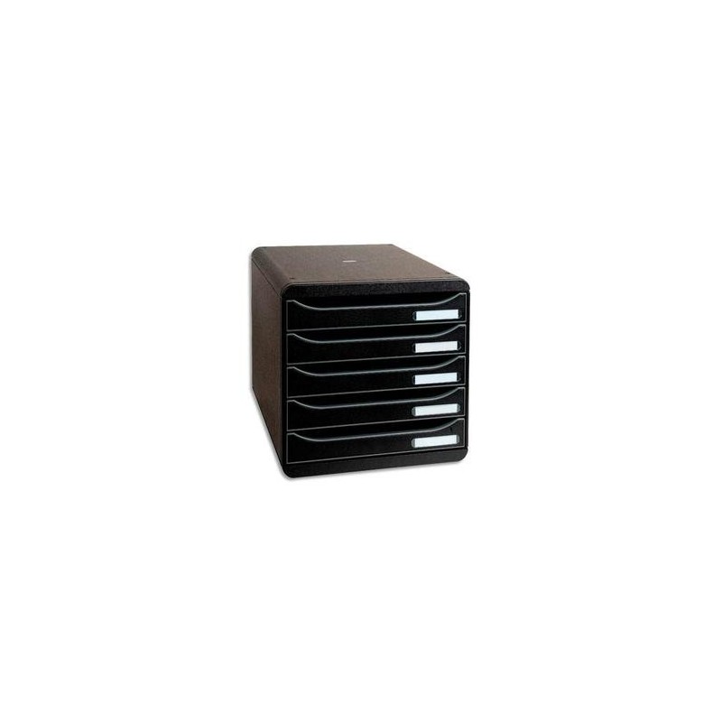 Module - BIG BOX PLUS - 5 Tiroirs - Noir - EXACOMPTA
