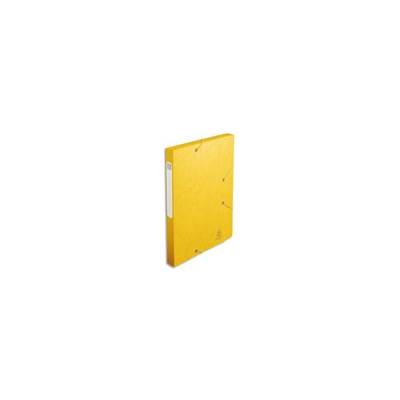 Chem/3 Rab+Elast - CARTOBOX - D2,5cm - Jaune -  EXACOMPTA