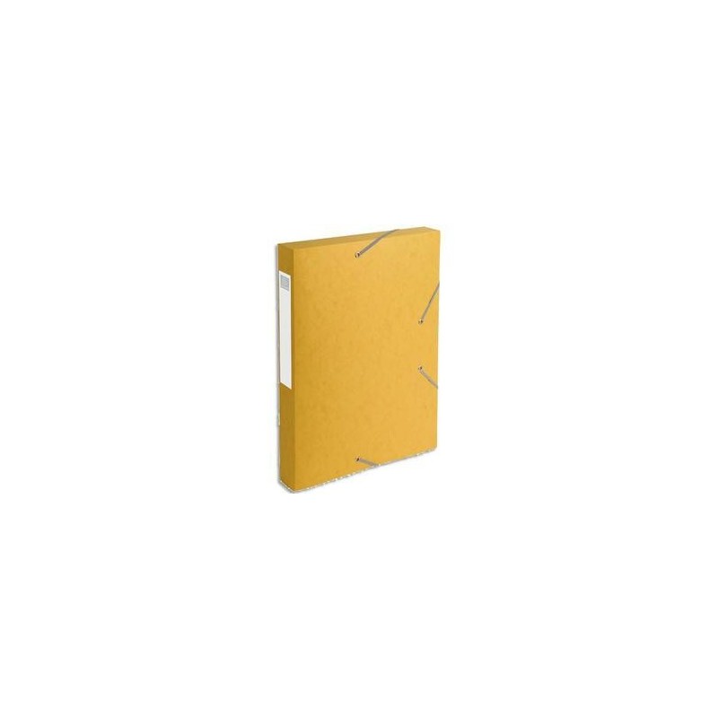 Chem/3 Rab+Elast - CARTOBOX - D4cm - Jaune-  EXACOMPTA