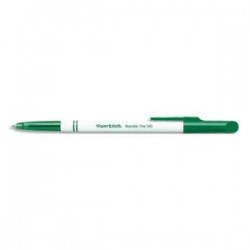 REYNOLDS Stylo à bille pointe fine encre Verte corps plastique couleur à capuchon 045