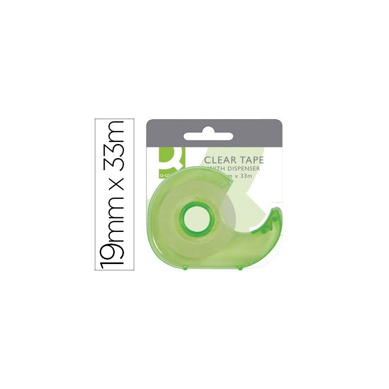 Dévidoir Q-connect - rouleau ruban adhésif - 33mx19mm