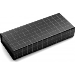 Stylo bille - metal - quadrille noir