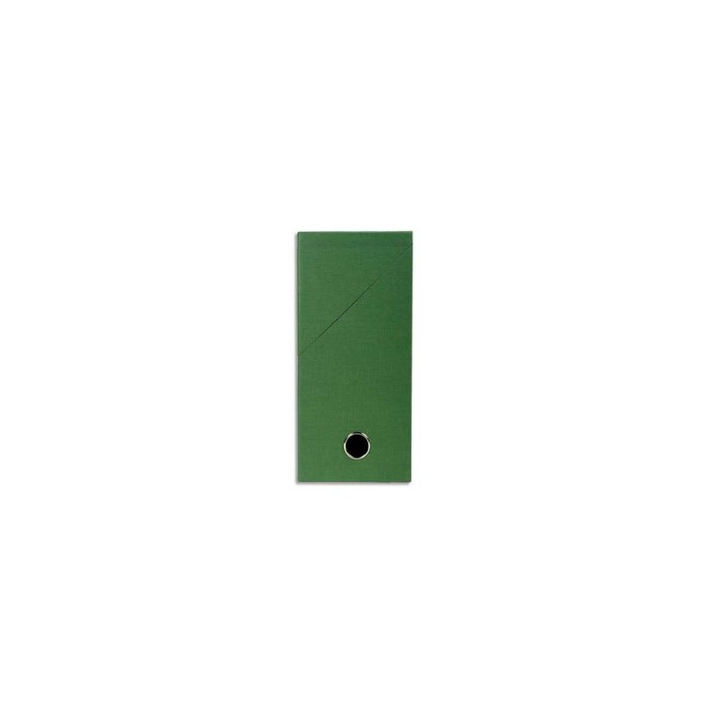 EXACOMPTA Boîte de transfert, carton rigide recouvert de papier toilé, dos 12 cm, 34x25,5 cm, vert