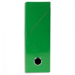 EXACOMPTA Boîte de transfert Iderama, carte lustrée pelliculée, dos 9,5 cm, 34x26 cm, coloris vert foncé
