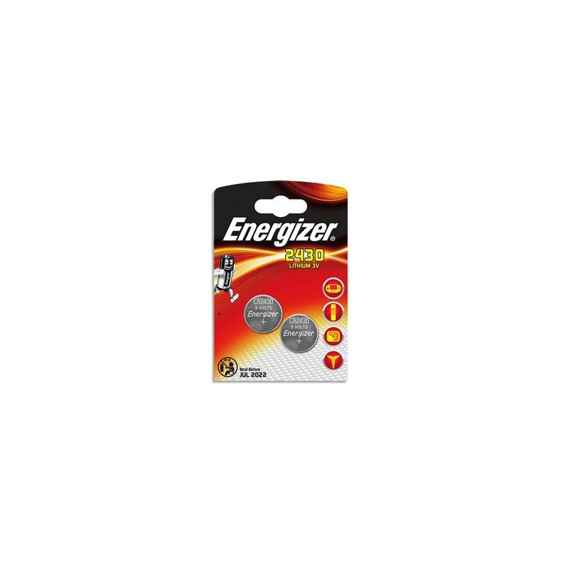 ENERGIZER blister de 2 piles lithium CR2430 FSB2 637991