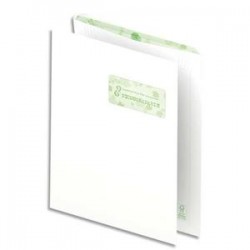 OXFORD Boîte de 500 pochettes recyclées extra blanches 90g format C4 229x324 mm avec fenêtre 50x100 mm