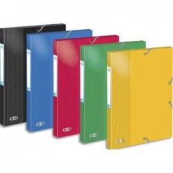 ELBA Boîte de classement SCHOOL LIFE en carte pelliculée. Dos 25 mm, format A4. Coloris assortis