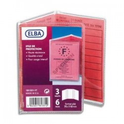 ELBA Etuis 6 faces pour nouveau permis de conduire, 7,5 x 110 cm, en PVC 30/100e