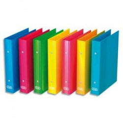 ELBA Classeur 2 anneaux SCHOOL LIFE rembordé carte, format 17X22cm, dos de 3,5 cm, assortis