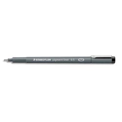 STAEDTLER Stylo feutre pointe calibrée PIGMENT LINER largeur de trait 0,5 mm