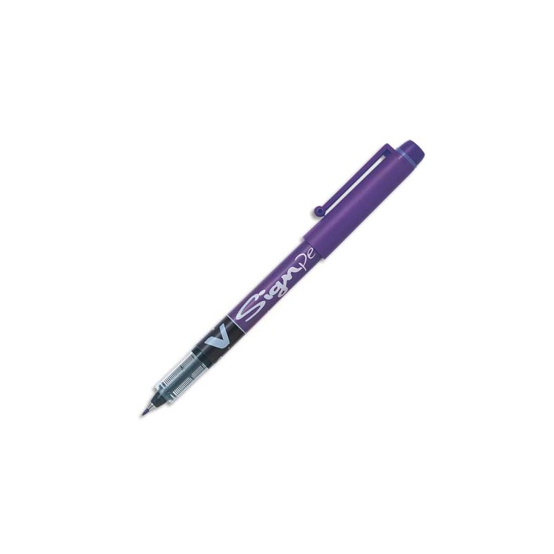 PILOT Stylo feutre pointe en nylon largeur de trait 0,6 mm encre liquide violet V-SIGN PEN