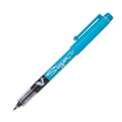 PILOT Stylo feutre pointe en nylon largeur de trait 0,6 mm encre liquide turquoise V-SIGN PEN