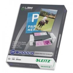 LEITZ Pack de 100 pochettes A4 250 microns UDT 74840000