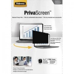 FELLOWES Filtre de confidentialité PrivaScreen 14,1'' (4/3) pour ordinateurs fixes et portables 4800001