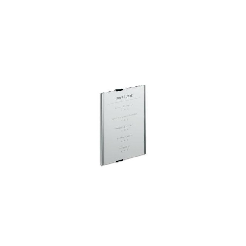 DURABLE Plaque de porte alu façade amovible transparente format A5 Infosign