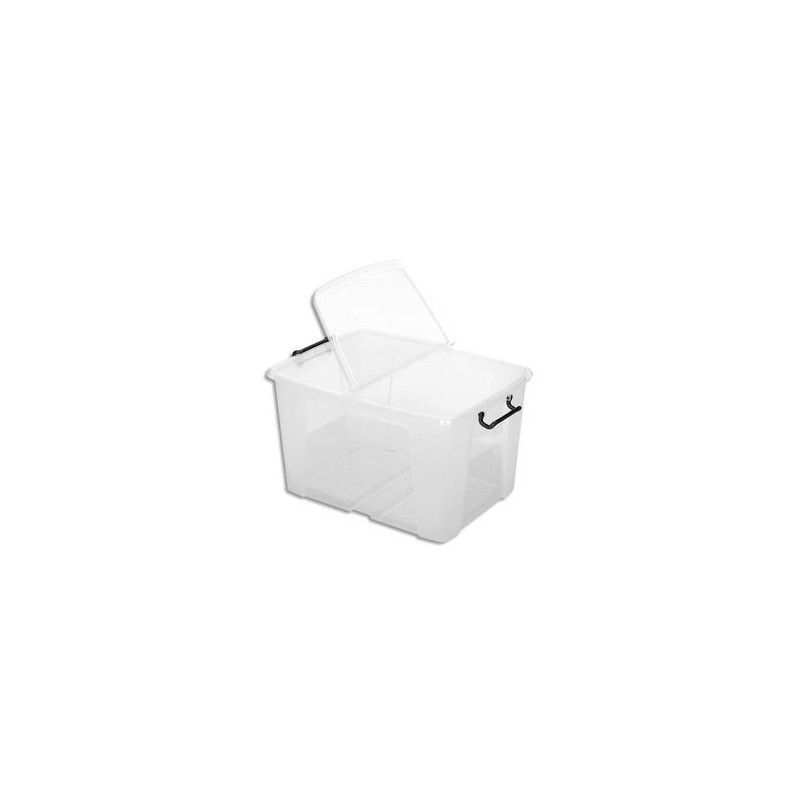 CEP Boîte de rangement Smart Box Strata avec couvercle clipsé Dim int.49,3x33,4x35,3 cm transparent 65L