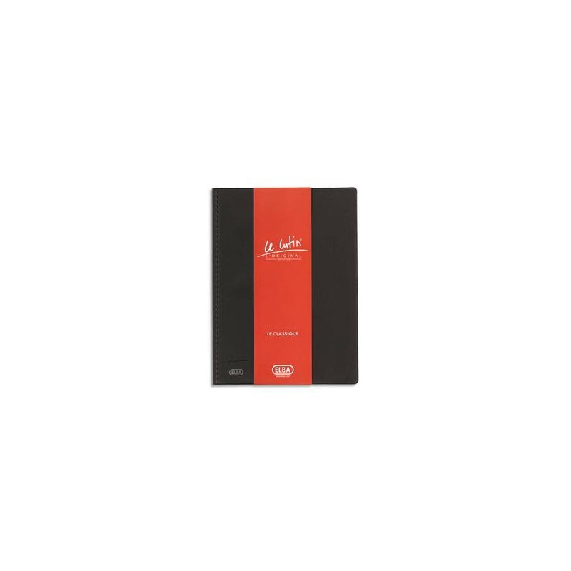 ELBA Protège-documents 160 vues noir Le Lutin , couverture PVC 34/100e, pochettes PVC 5,5/100e