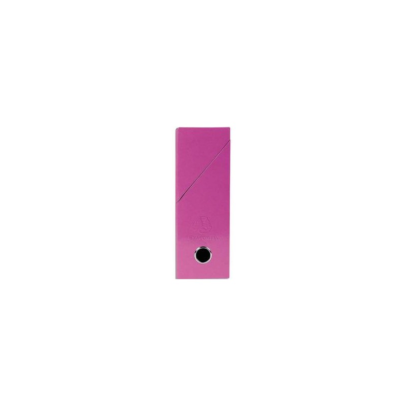 EXACOMPTA Boîte de transfert Iderama, carte lustrée pelliculée, dos 9,5 cm, 34x26 cm, coloris rose