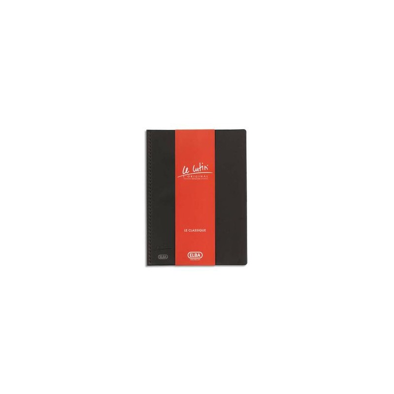 ELBA Protège-documents 40 vues noir Le Lutin , couverture PVC 34/100e, pochettes PVC 5,5/100e