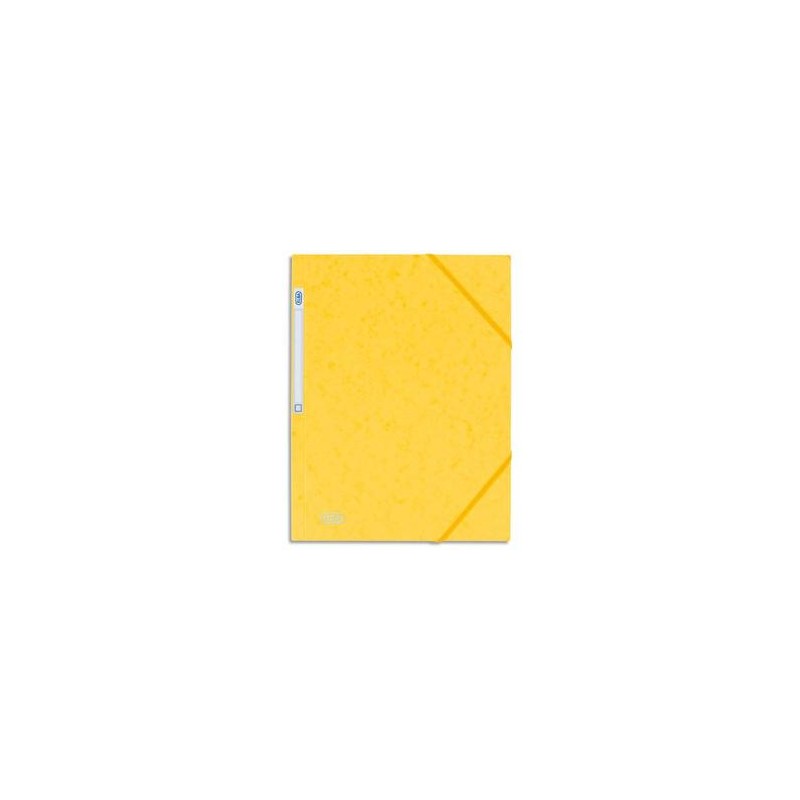 ELBA Chemise 3 rabats et élastique Eurofolio , en carte lustrée 5/10e jaune