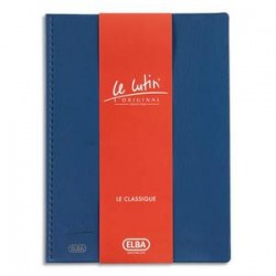 ELBA Protège-documents 20 vues bleu Le Lutin , couv. PVC 34/100e, pochettes en PVC 5,5/100e