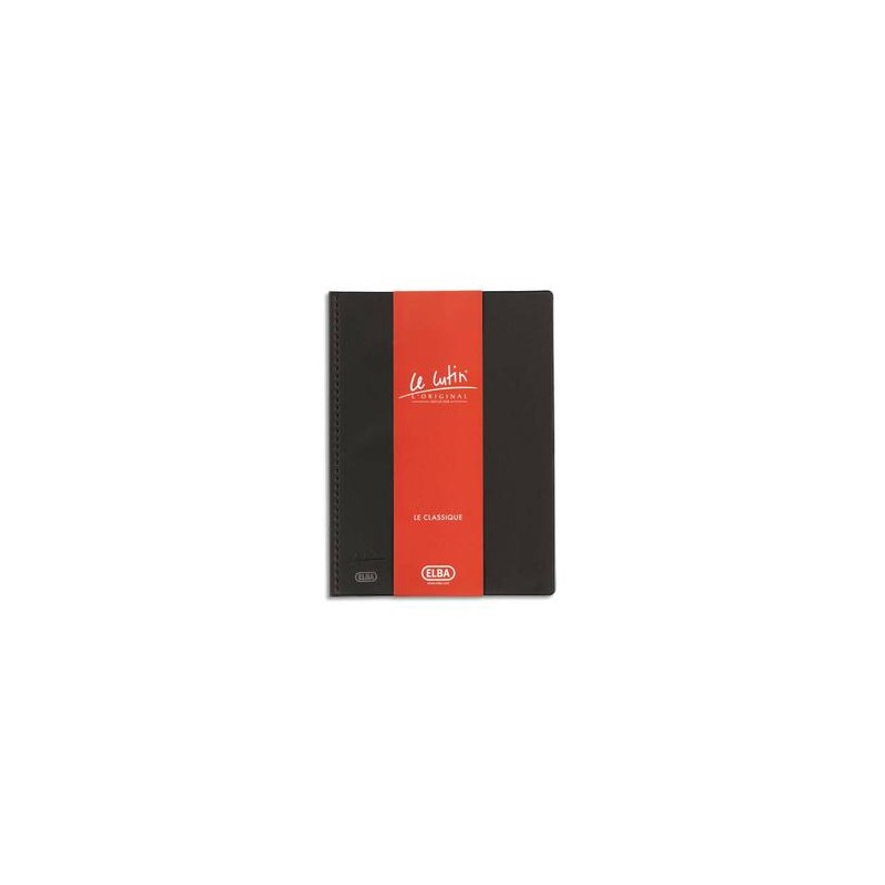 ELBA Protège-documents 200 vues noir Le Lutin , couverture PVC 34/100e, pochettes PVC 5,5/100e