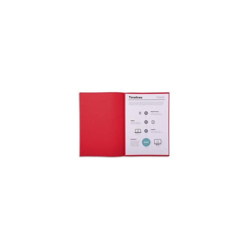 EXACOMPTA Paquet de 250 sous-chemises SUPER en carte 60g coloris rouge