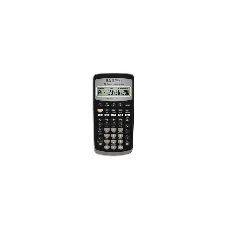 TEXAS INSTRUMENTS Calculatrice financière 10 chiffres, memoire 10mo, comptabilité gestion BA-II-PLUS