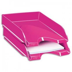CEP Pro Corbeille à courrier Gloss pour format 24 x 32 - Dimensions L25,7 x H6,6 x P34,8 cm rose pepsi