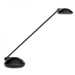 UNILUX Lampe à Led Jokerled noir Interrupteur 3 positions sur socle - Tête D11, Bras L53 et Socle D15 cm