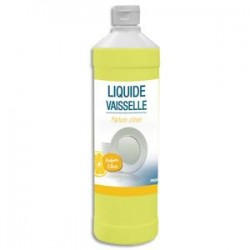 HYGIENE Flacon d'1 Litre Liquide vaisselle concentré 14% matière active, Ph neutre, parfum citron