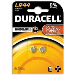 DURACELL Blister de 2 piles Alcalines LR44 Duralock pour appareils électroniques 5000394504424