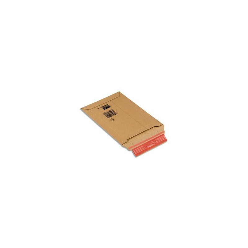 COLOMPAC Pochette d'expédition rigide en carton brun - Format : 15 x 25 cm, hauteur 5 cm