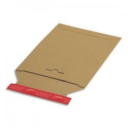 COLOMPAC Pochette d'expédition en carton brun A4+, format 24,5 x 34,5 cm, hauteur jusque 3 cm