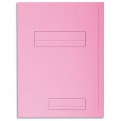 EXACOMPTA Paquet de 50 chemises 2 rabats JURA en carte 240 grammes coloris rose