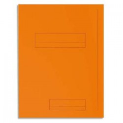 EXACOMPTA Paquet de 50 chemises 2 rabats JURA en carte 240 grammes coloris orange