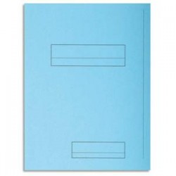 EXACOMPTA Paquet de 50 chemises 2 rabats JURA en carte 240 grammes coloris bleu clair