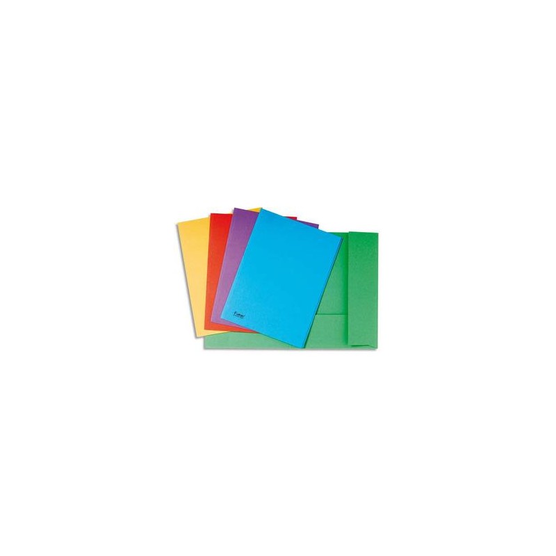 EXACOMPTA Paquet de 100 chemises BAHIA en carte 220 grammes coloris blanc