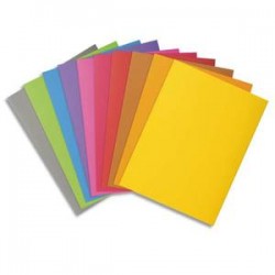 EXACOMPTA Paquet de 100 chemises BAHIA en carte 220 grammes coloris assortis