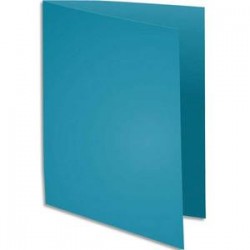 EXACOMPTA Paquet de 100 chemises BAHIA en carte 220 grammes coloris turquoise