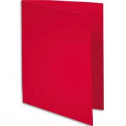EXACOMPTA Paquet de 100 sous-chemises BAHIA en carte 80 grammes rouge