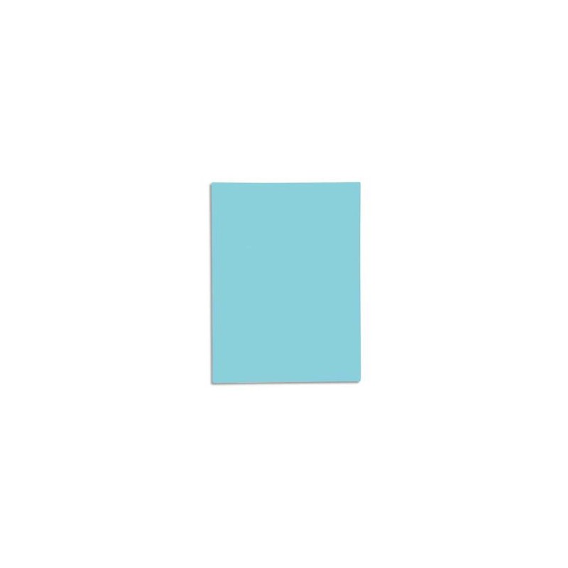 EXACOMPTA Paquet de 50 chemises 1 rabat JURA 250 en carte 240 grammes bleu clair