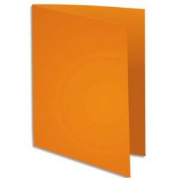 EXACOMPTA Paquet de 100 chemises JURA 220 en carte 220g coloris orange
